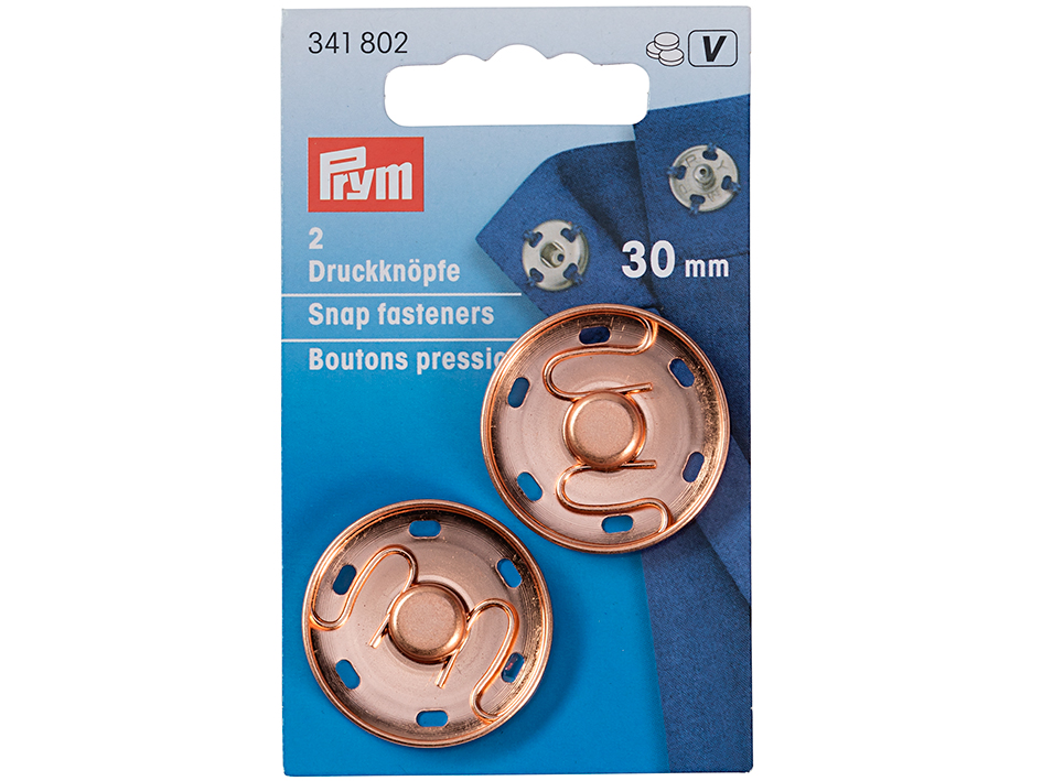Prym trykknapper 30mm - rosegull - Bilde 1