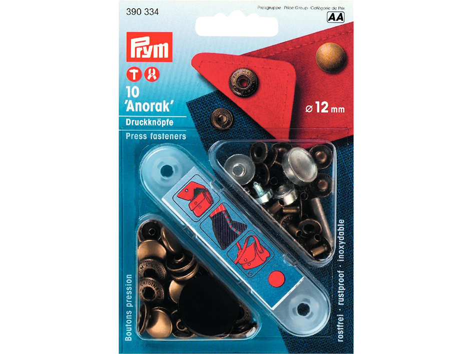 Prym Trykknapper Anorak 12mm -Kobber - Bilde 1