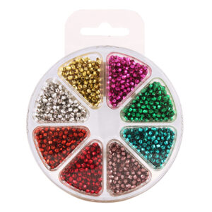 Perlesett – Fasettperler 3mm – 8ass. - Bilde 2