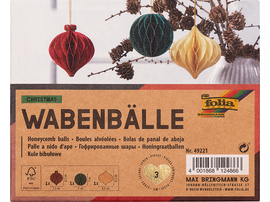 Folia Papirdekor Jul 3stk - Bilde 1