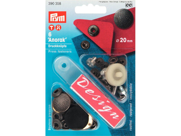 4120.jpg Prym Trykknapper Anorak 20 mm- Sølv