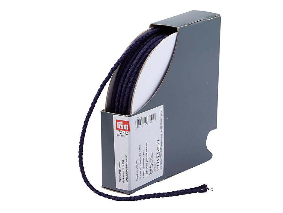 Prym Anorakksnor 4mm – Marineblå - Bilde 2