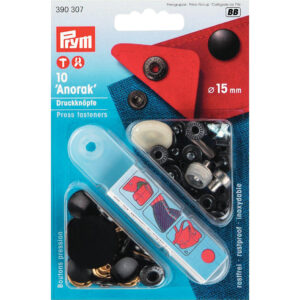 Prym Trykknapper Anorak 15mm – Sort - Bilde 2