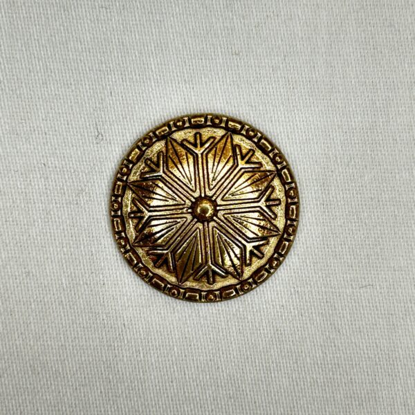 4320.jpg Tinn knapp stjerne, gull-20mm