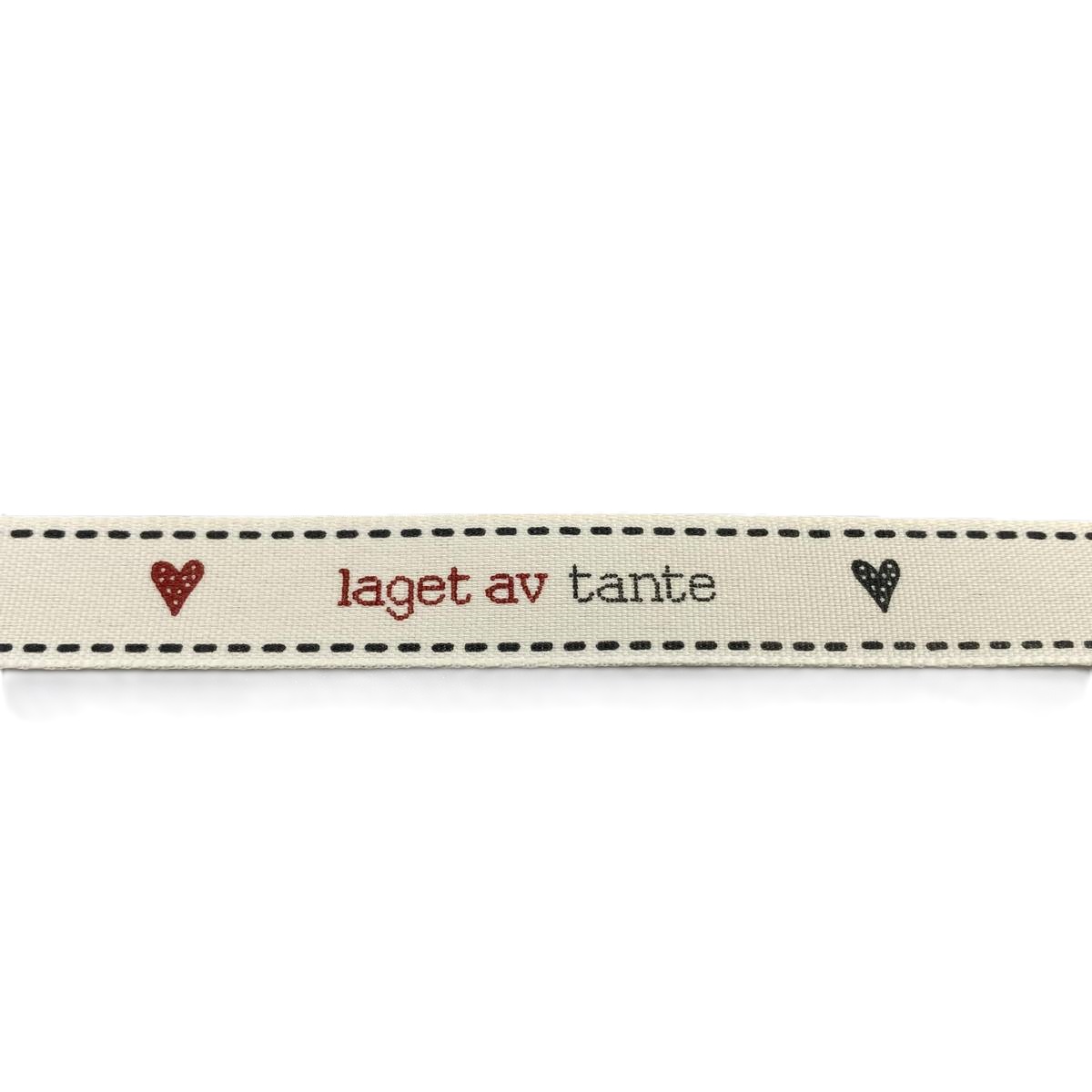 Bånd `Laget av tante`15mm - Bilde 1