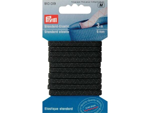 Prym Elastisk strikk 5mm Sort