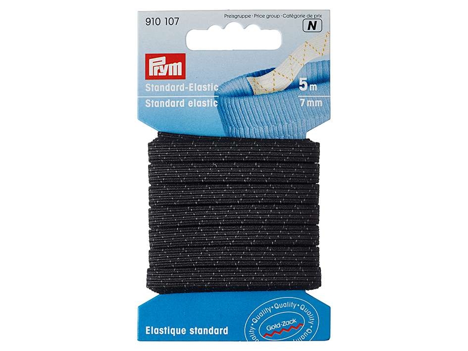 Prym Elastisk strikk  7mm x5m – Sort - Bilde 1