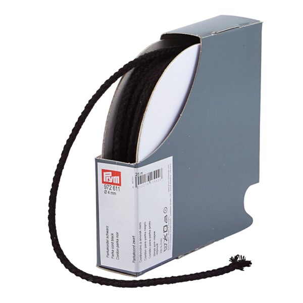 Prym Anorakksnor 4mm  – Sort