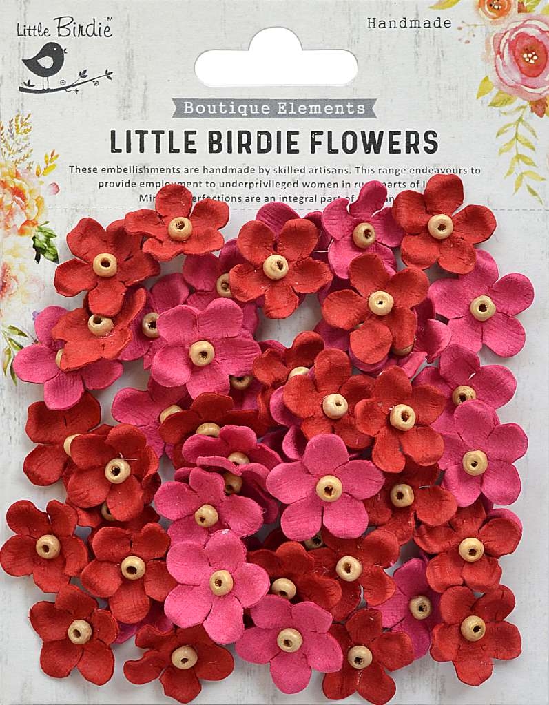 Little Birdie Beaded Blooms Candy Mix 50Pc - Bilde 1