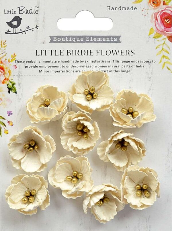 5609.jpg Little Birdie Embossed Daisies Moon Light 10Pc