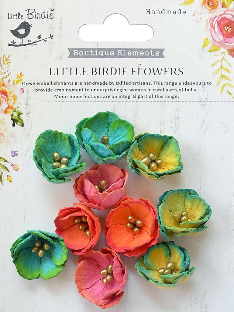 Little Birdie Embossed Daisies Vivid Palette 10Pc - Bilde 1