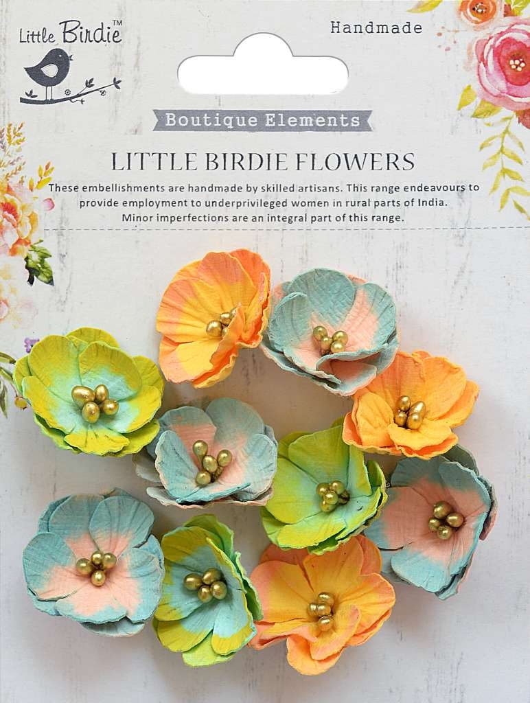 Little Birdie Embossed Daisies Pastel Palette 10Pc - Bilde 1
