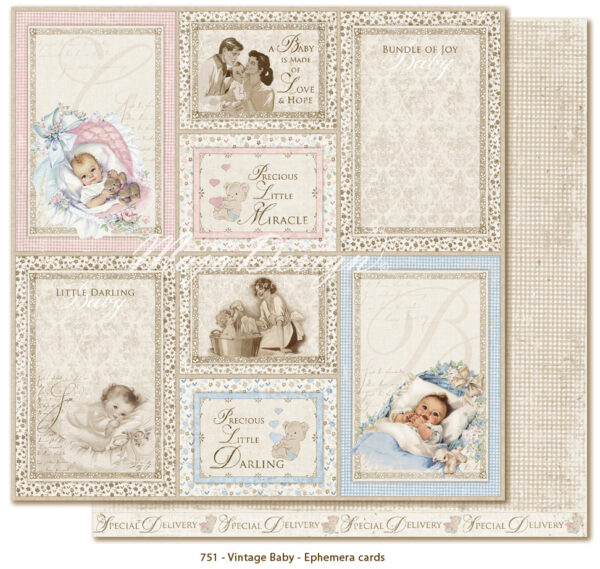Maja Design Vintage Baby -  Ephemera cards