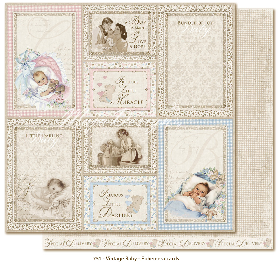 Maja Design Vintage Baby -  Ephemera cards - Bilde 1