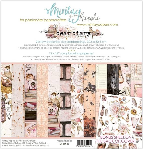 Mintay Dear Diary 07 12x12 Blokk