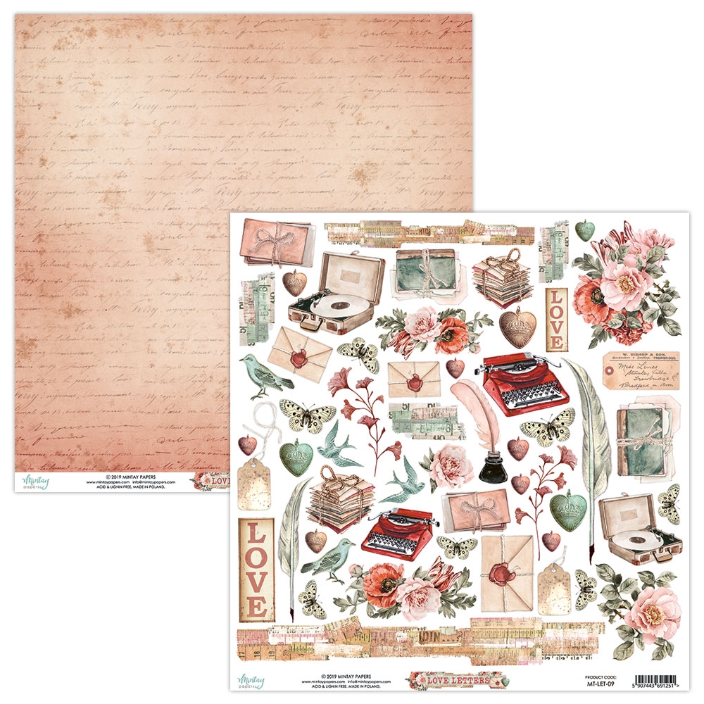 Mintay Love Letters 09 Klippeark - Bilde 1