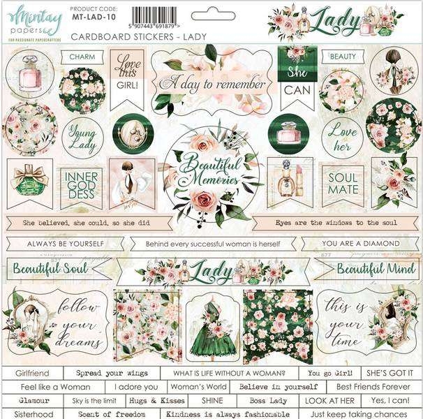 Mintay Lady 10 Cardboard Stickers - Bilde 1
