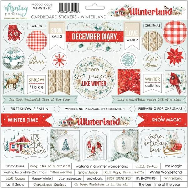 Mintay Winterland 10 Cardboard Stickers