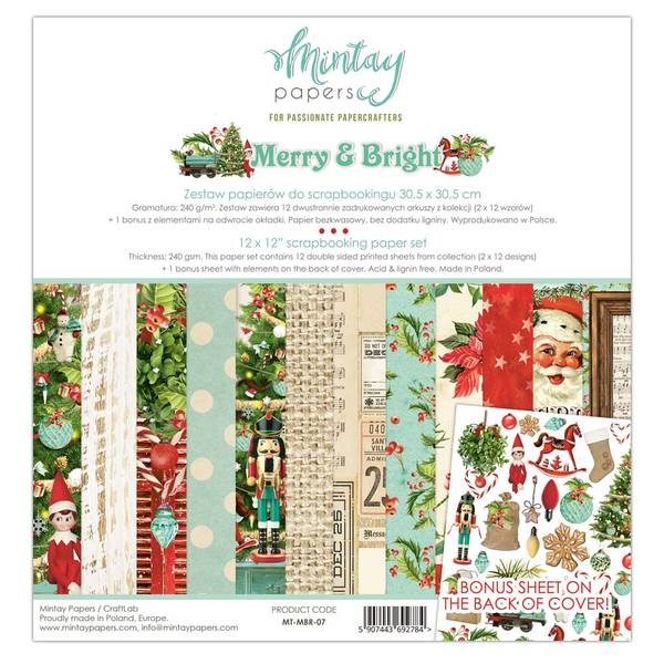 Mintay Merry & Bright 07 12x12 Blokk
