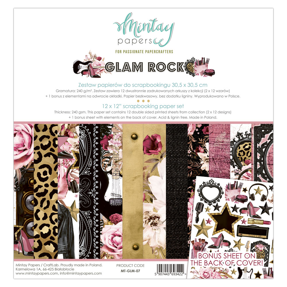Mintay Glam Rock 12x12 Blokk - Bilde 1