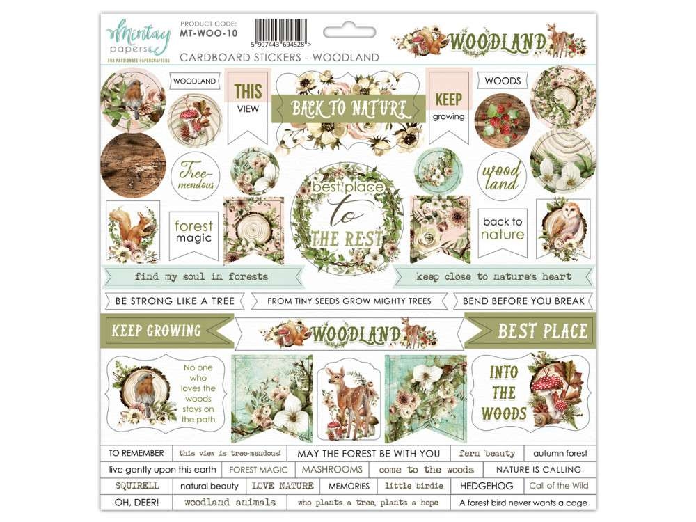 Mintay Woodland10 Cardboard stickers - Bilde 1
