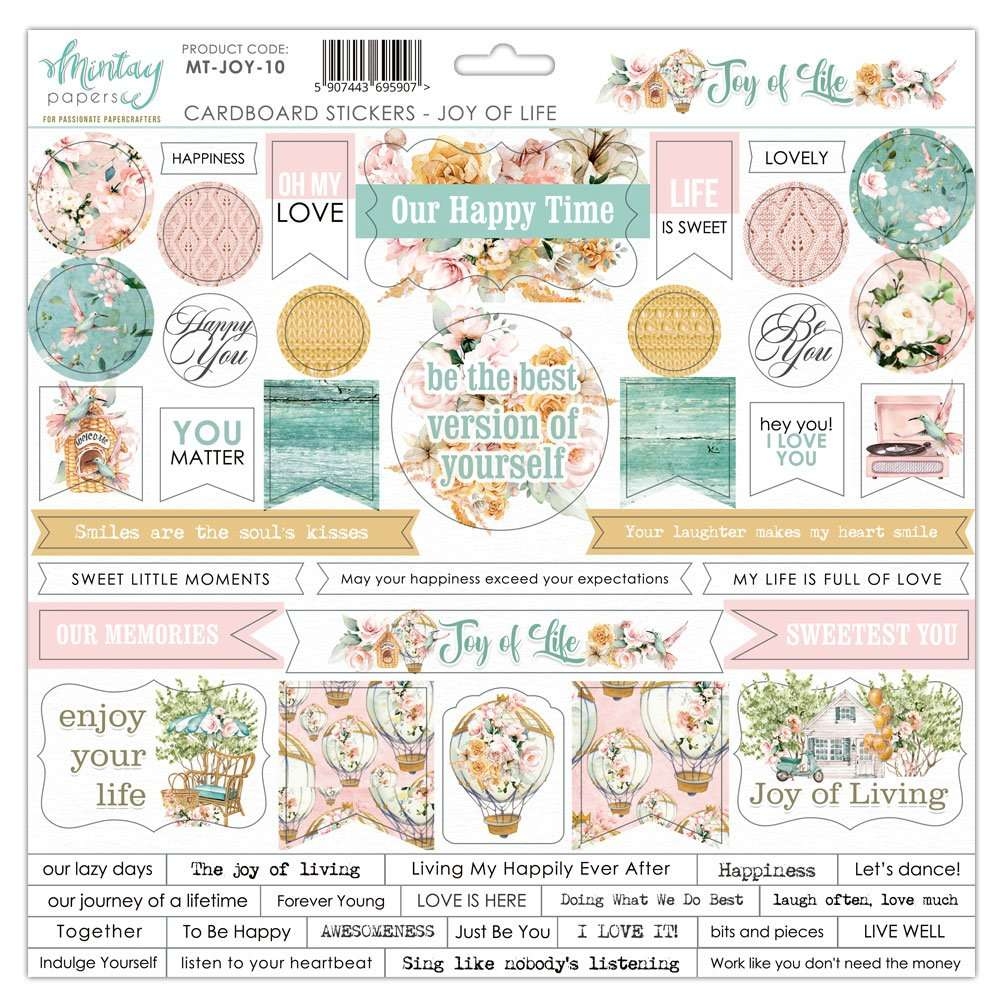 Mintay  Joy of Life 10 Cardboard stikers - Bilde 1