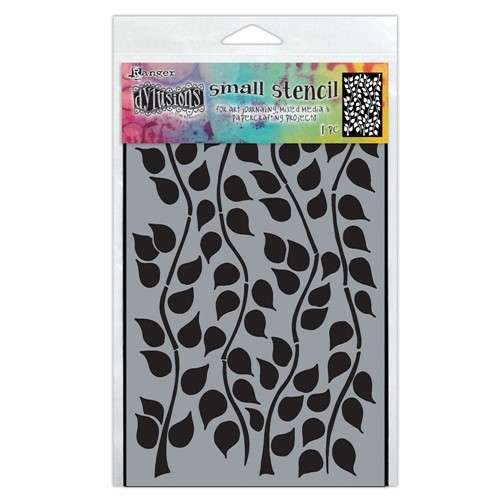8008.jpg Dylusions Stencil small leaf