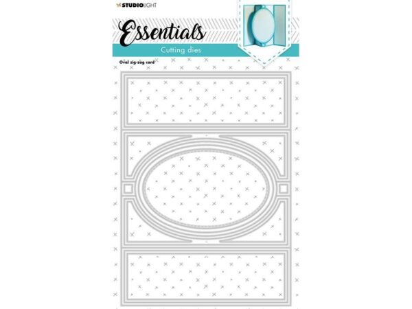 Studio Light Essentials Die – Oval zig zag card