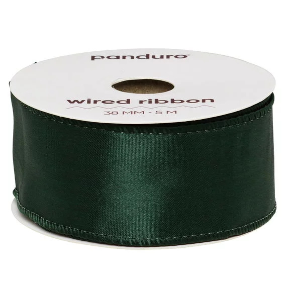 Satengbånd stålkant 38 mm grønn