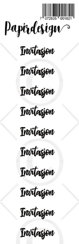 Papirdesign Klistremerker Invitasjon