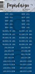 Papirdesign klistremerker God Jul 5, blå