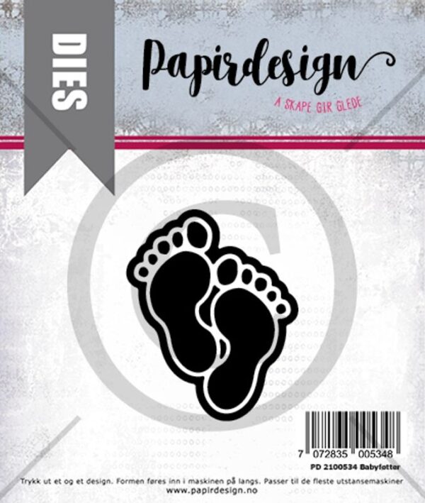 Papirdeisgn Babyføtter  Dies