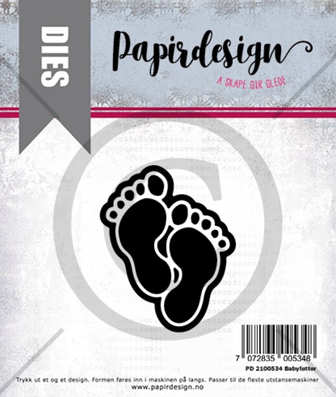 Papirdeisgn Babyføtter  Dies - Bilde 1