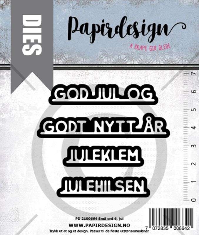 Papirdesign Dies - Små ord 6, jul - Bilde 1