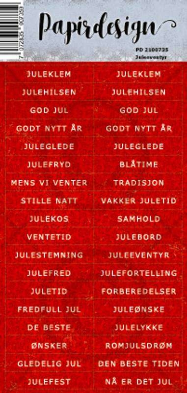 Papirdesign klistremerke  Juleeventyr