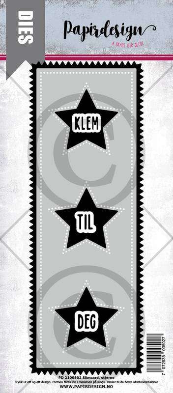 Papirdesign Dies Slimcard - Stjerne