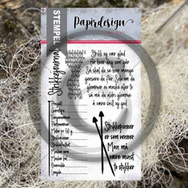 Papirdesign Stempel Strikkejournal