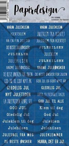 Papirdesign Klistremerke Juleklem fra hjertet