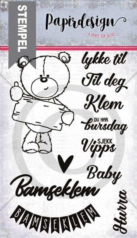 Papirdesign Stempel Bamse