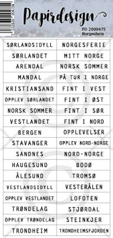 Papirdesign klistremerke  Norgesferie