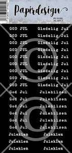 Papirdesign Klistremerker Jul, sort 2