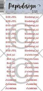 Papirdesign Klistremerker Jul, hvit 2