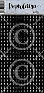 Papirdesign Klistremerker Små tall 2, sort
