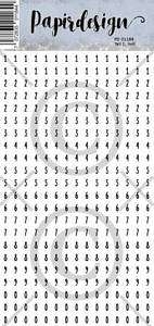 Papirdesign Klistremerker Tall 1, hvit