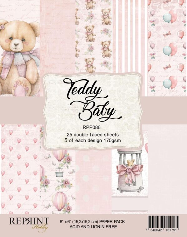 Reprint Teddy Baby Collection - 6x6 blokk