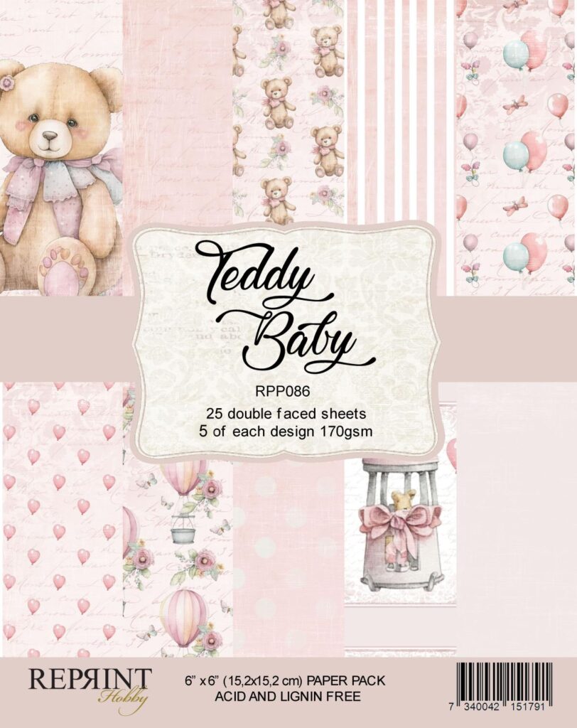 Reprint Teddy Baby Collection - 6x6 blokk