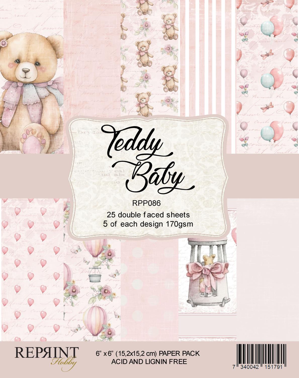 Reprint Teddy Baby Collection - 6x6 blokk - Bilde 1