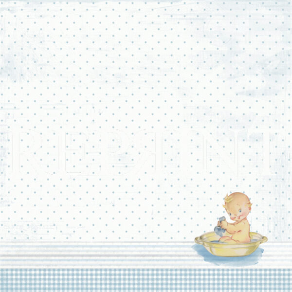 Reprint It´s a boy Collection - Baby in bath tub