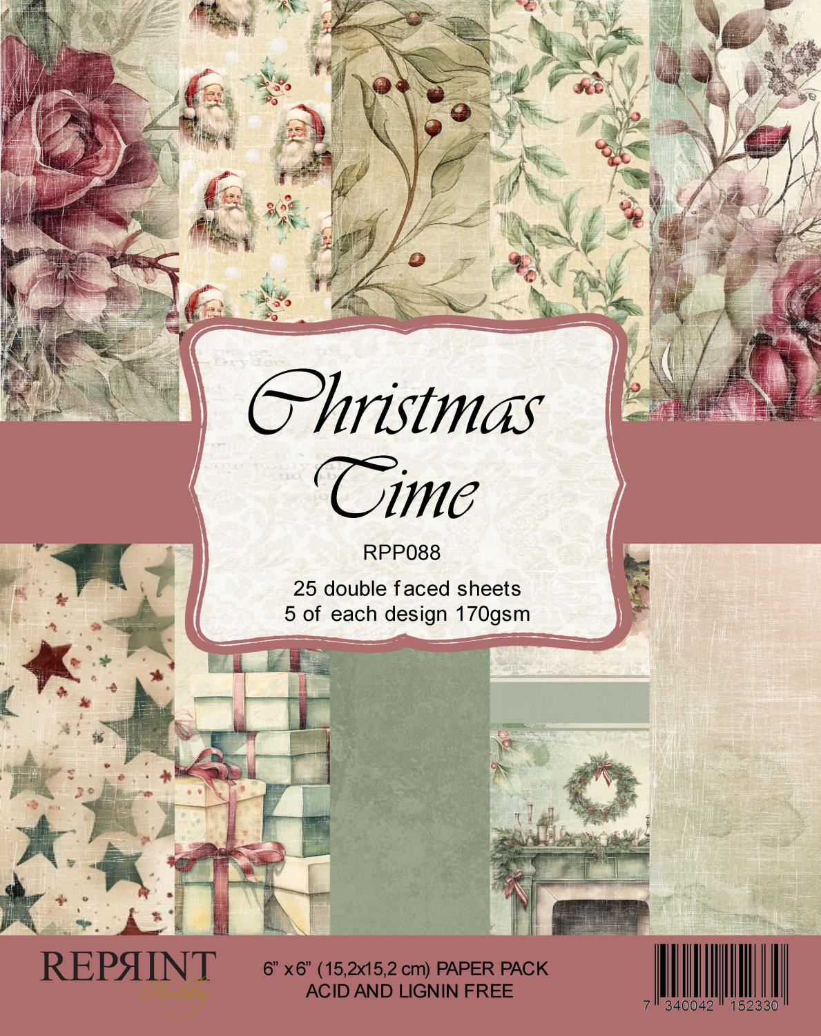 Reprint Christmas Time Collection - 6x6 Blokk - Bilde 1