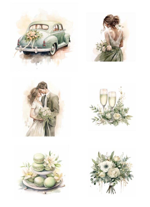 Reprint  Wedding day - A4 Klippeark